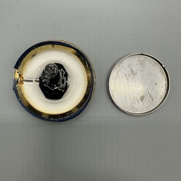 Marble Ball Desk Clock Infinity Japan Movt Paperweight Black/Brown - Picture 7 of 9